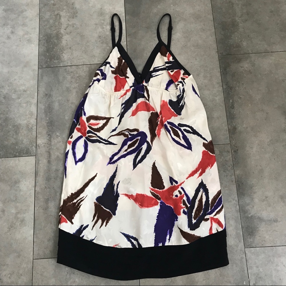 NEW yumi Kim silk cream multi babydoll slip dress small